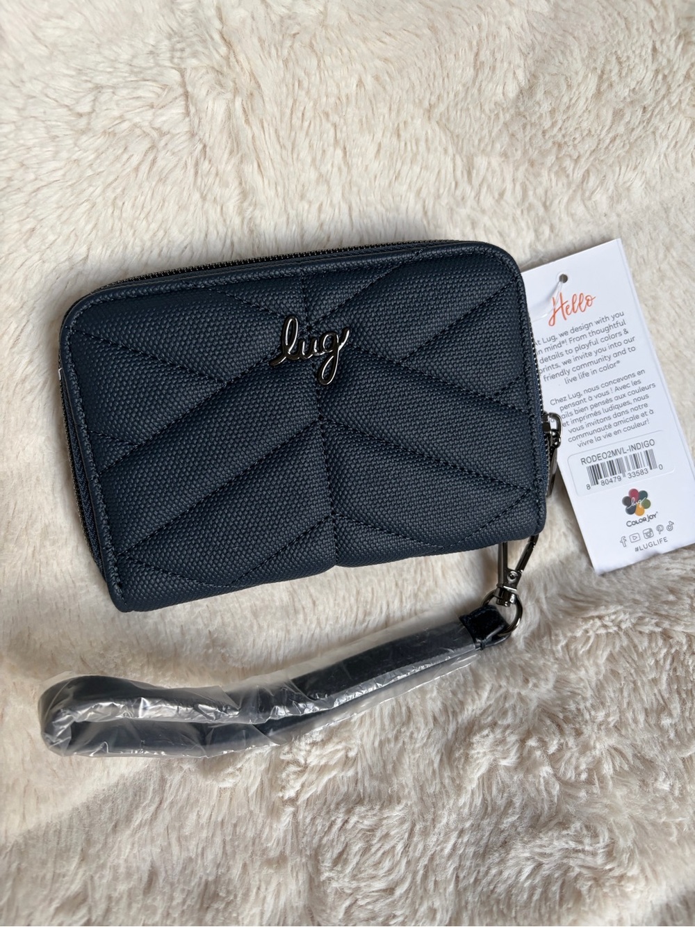 NWT Lug Rodeo 2 Matte Luxe RFID Wallet and wristlet - Indigo